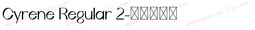 Cyrene Regular 2字体转换